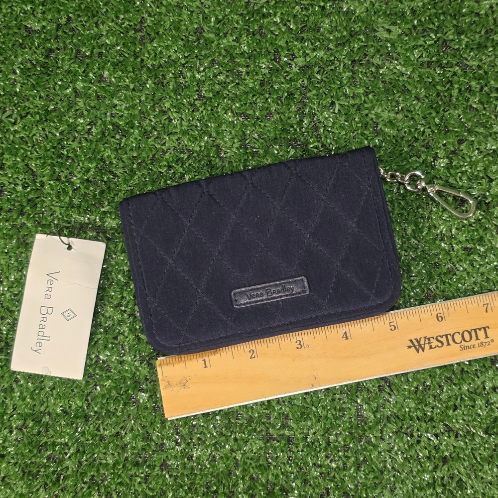 Vera Bradley Small Bifold Wallet RFID - Classic Navy - Picture 3 of 4